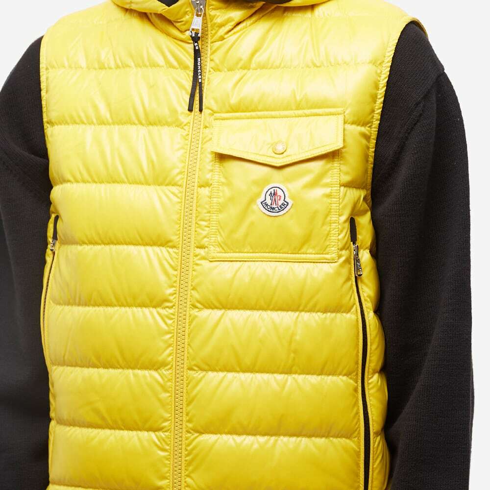 Moncler Men's Ragot Hooded Down Gilet in Yellow Moncler