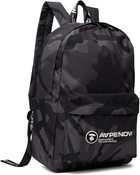 AAPE by A Bathing Ape Black Moonface Patch Camo Backpack