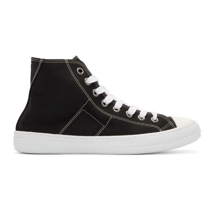 Photo: Maison Margiela Black Stereotype High-Top Sneakers