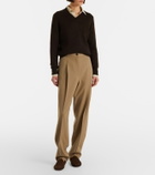 The Row Lucca suede loafers