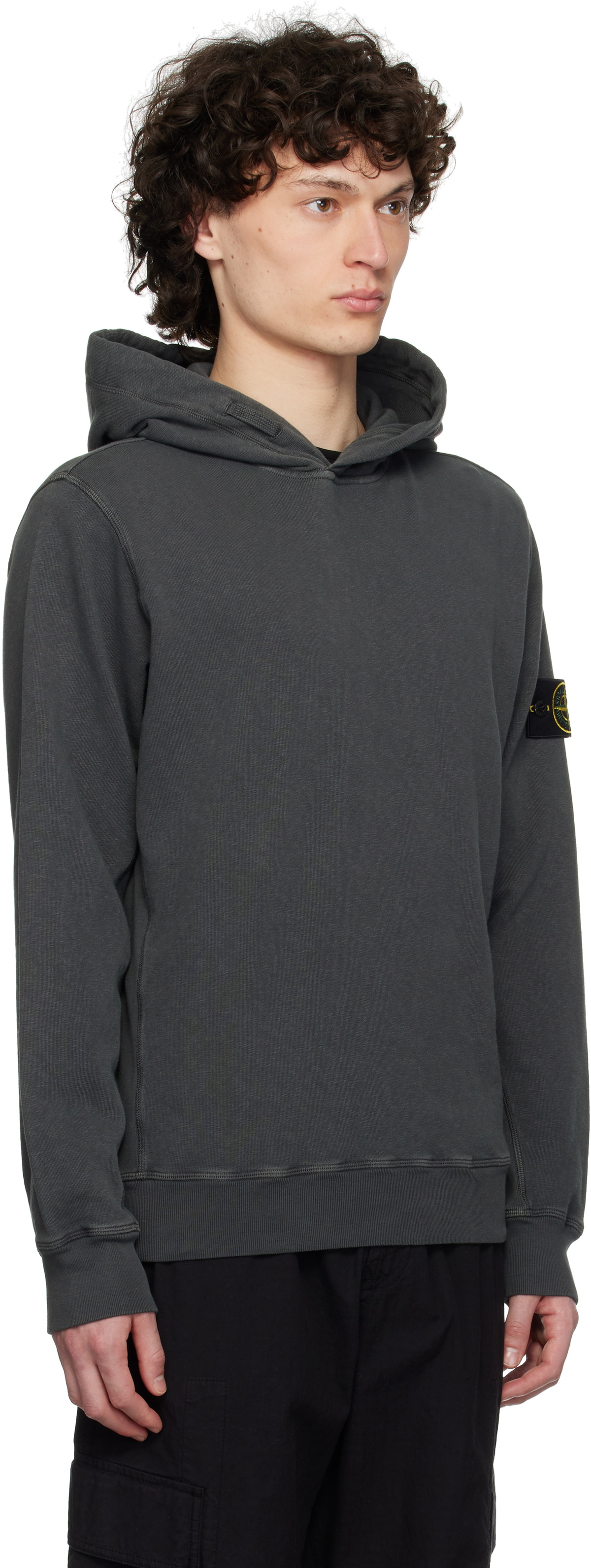 ★送料関税込★Stone  Malfile Fleece Effect Zip Hoodie Stone Island Full Zip Hooded Sweatshirt Malfilé Fleece 'Old