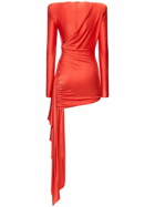 ALEXANDRE VAUTHIER - Draped Viscose Jersey Mini Dress