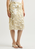 Rohe Paillette-embellished Midi Skirt Cream
