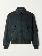 A.PRESSE - Cotton and Silk-Blend Canvas Bomber Jacket - Green
