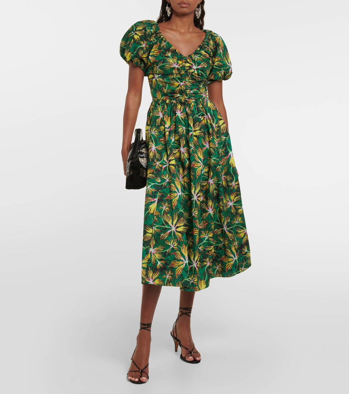 Ulla Johnson Cecile floral cotton poplin midi dress Ulla Johnson