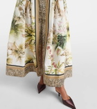 Elie Saab Printed cotton maxi skirt