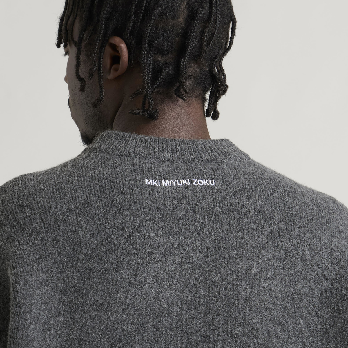 MKI Men's Double Knit Crewneck in Charcoal