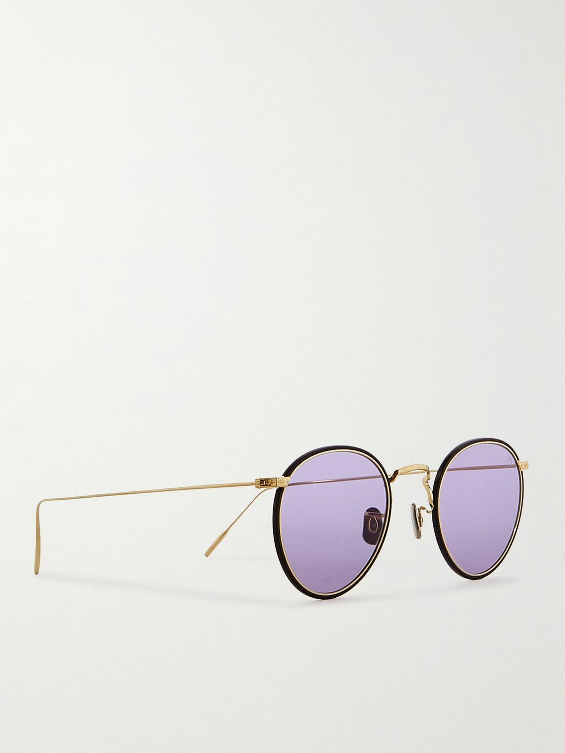 Eyevan 7285 - Windsor Round-Frame Silver-Tone and Acetate Polarised Sunglasses