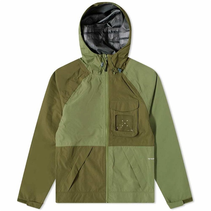 Photo: Pop Trading Company Men's Patchwork Oracle Jacket in Olivine