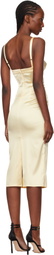 Mugler Yellow Lingerie Midi Dress