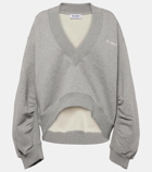The Attico Oversized cropped cotton sweatshirt