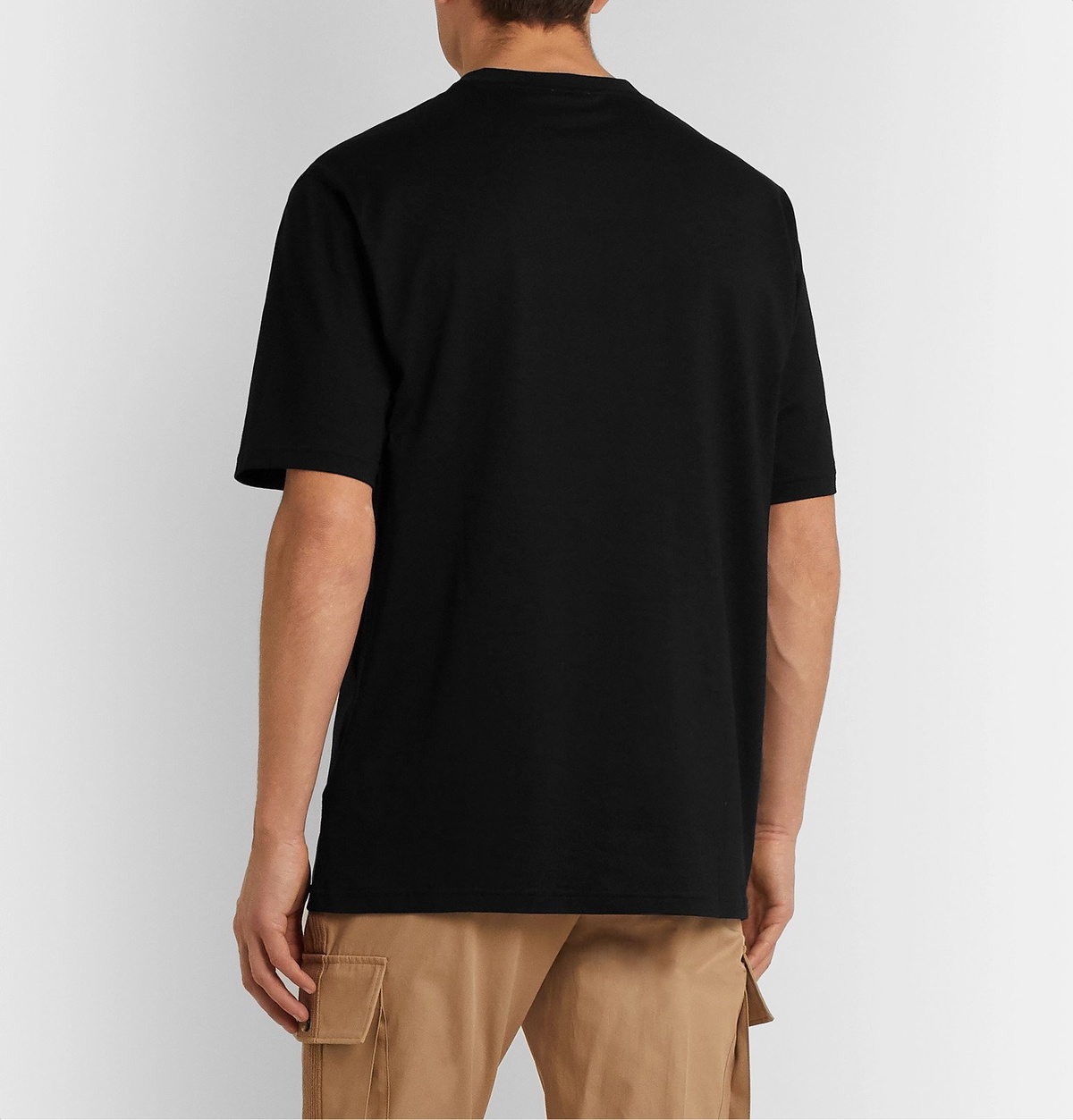 Burberry - Logo-Print Cotton-Jersey T-Shirt - Black