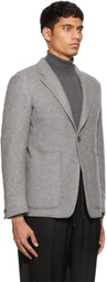 Ermenegildo Zegna Couture Grey Felted Cashmere Blazer
