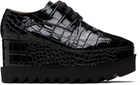 Stella McCartney Black Limited-Edition Elyse Crocodile Platform Derbys