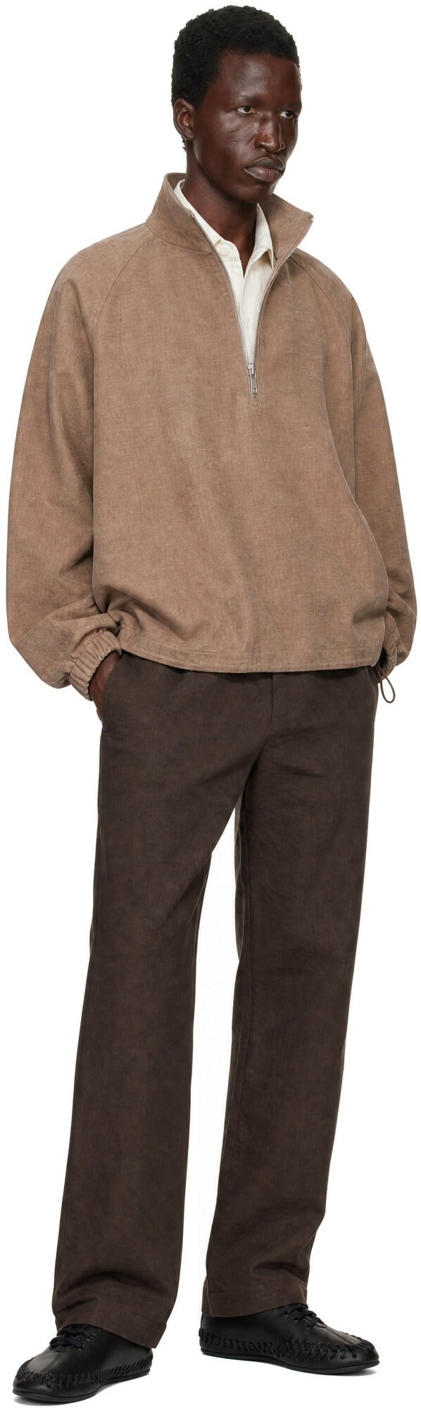 colbo Brown Half Zip Parka