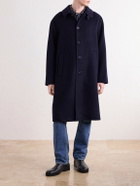 Officine Générale - Braxton Suede-Trimmed Wool Coat - Blue