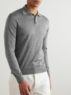 Incotex - Slim-Fit Cashmere and Silk-Blend Polo Shirt - Gray