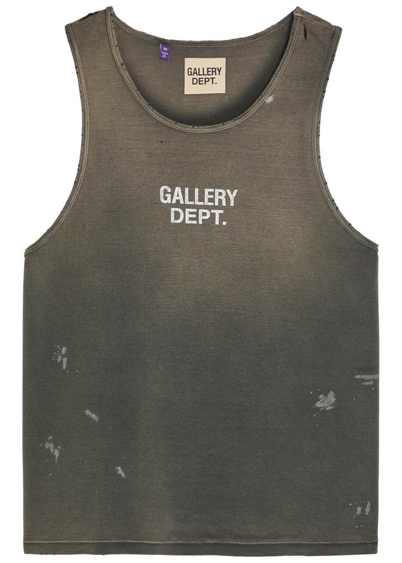Photo: Gallery Dept. Distressed Cotton Tank top Black