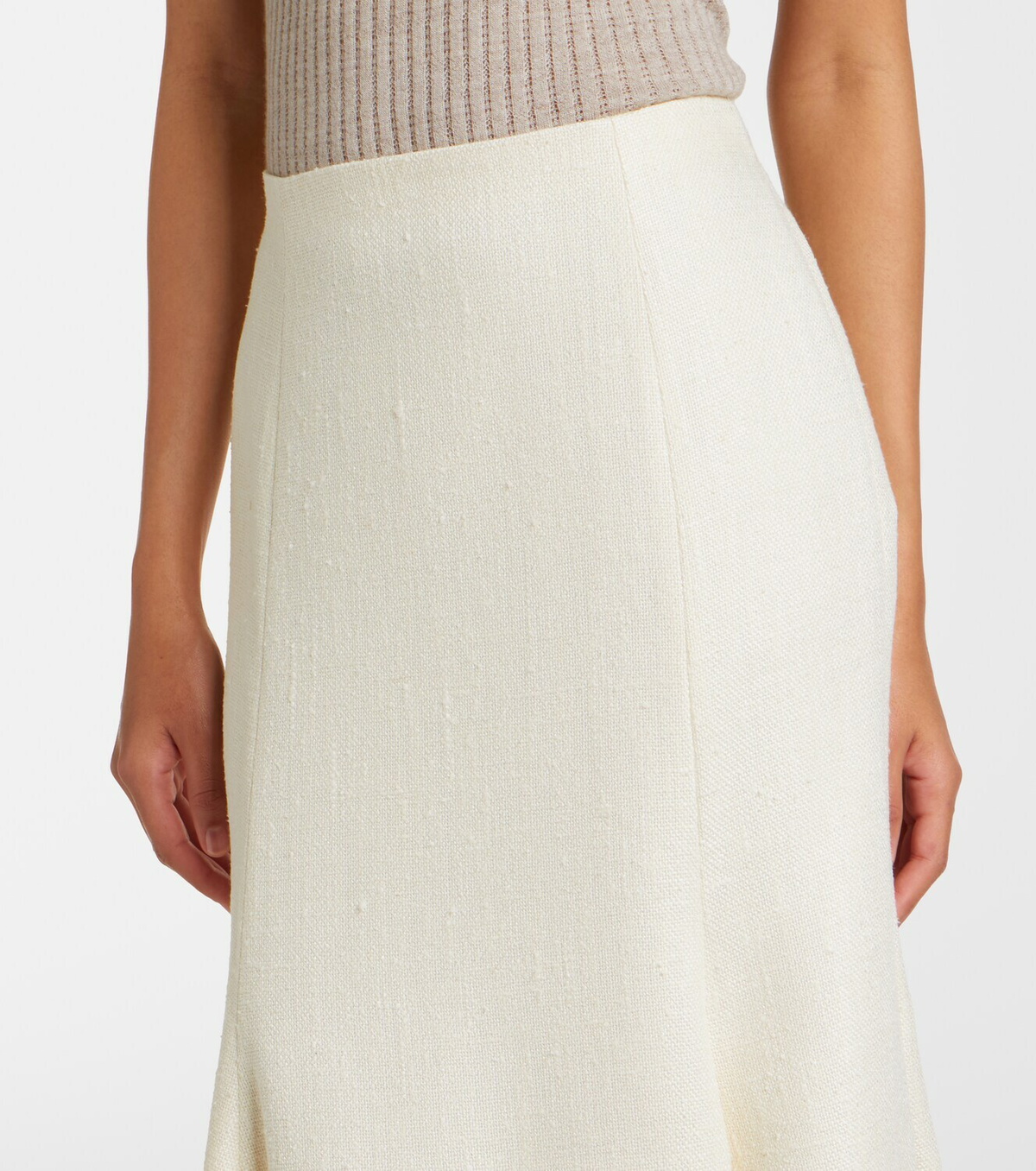 Gabriela Hearst Patterson silk and wool midi skirt