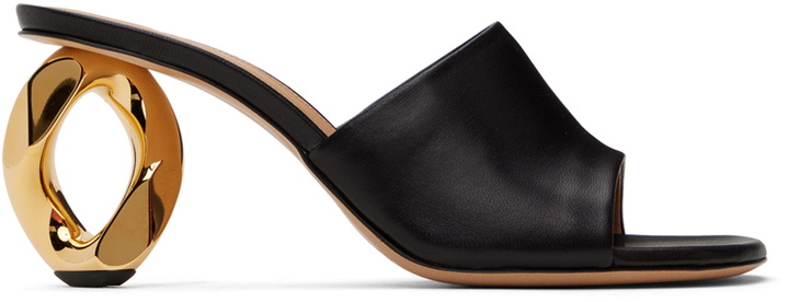 Photo: JW Anderson Black Chain Heel Leather Mules