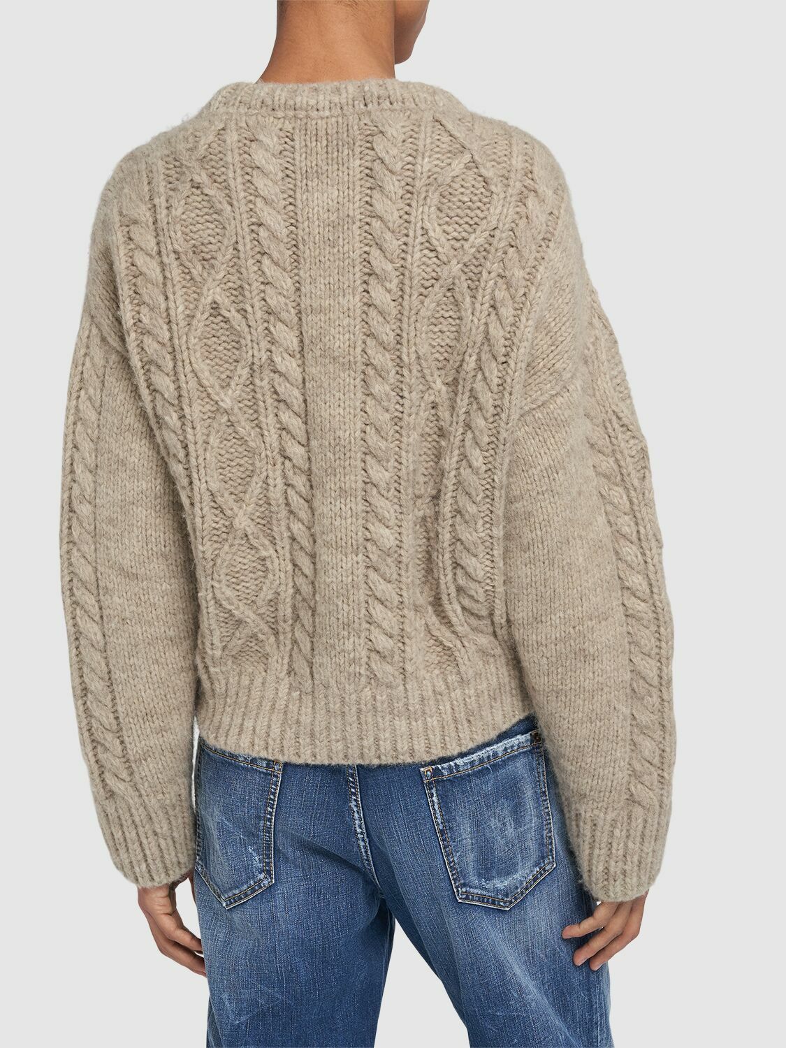 DSQUARED2 Cable Knit Alpaca Blend Sweater Dsquared2 DSQUARED2 Cable Knit Alpaca Blend Sweater Dsquared2