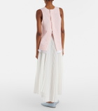 Plan C Plissé asymmetric muslin maxi skirt