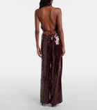 Oséree Marylin sequined wide-leg pants