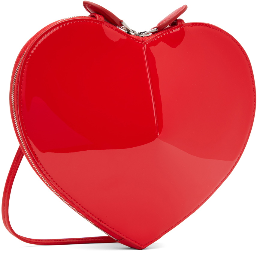 LE COEUR BAG 21 IN BURGUNDY RED PATENT CALFSKIN ATTACHED STRASS