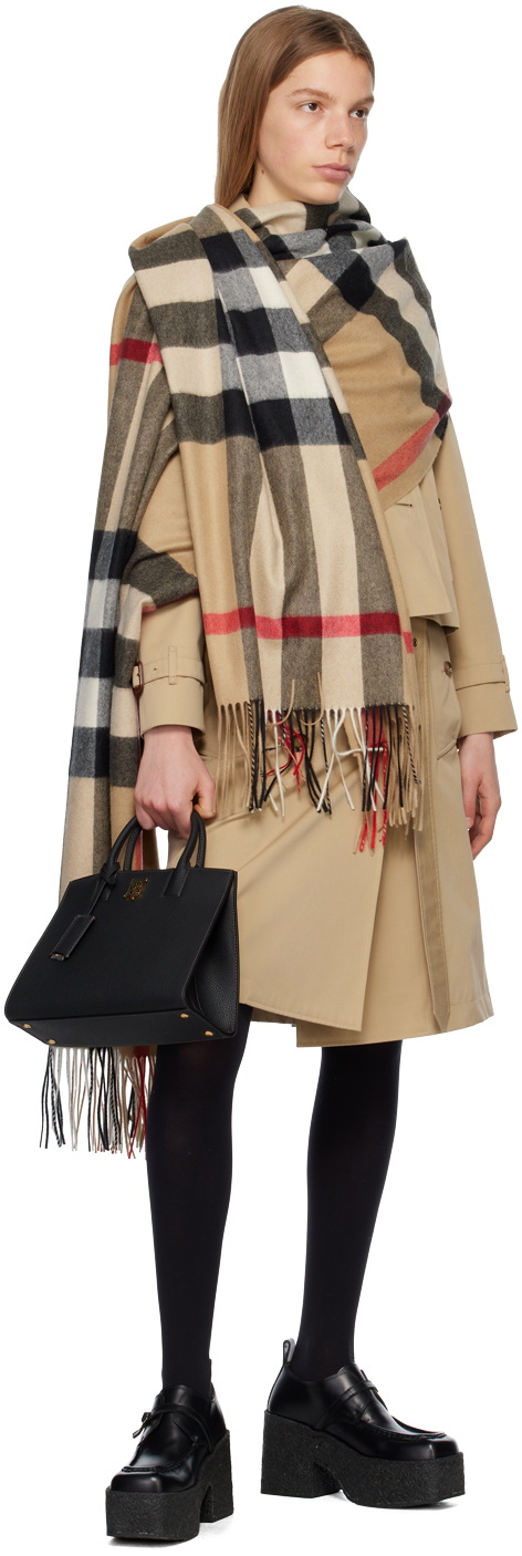 Burberry Beige Check Scarf