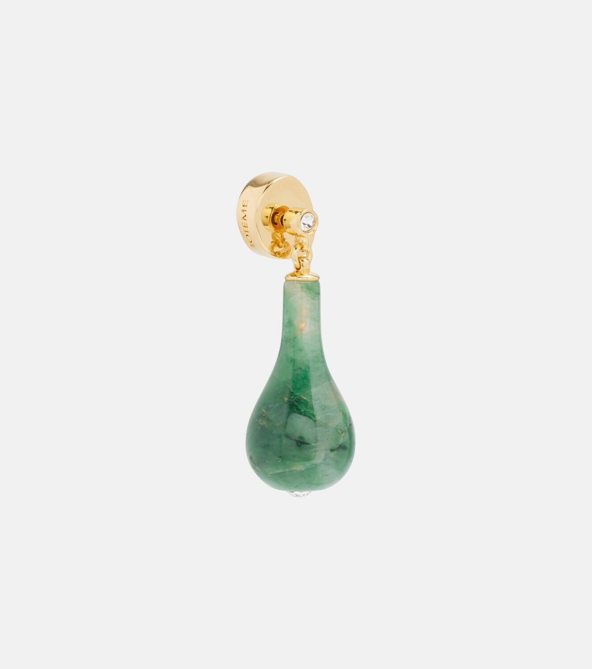Toteme Jade 24kt gold-plated drop earrings