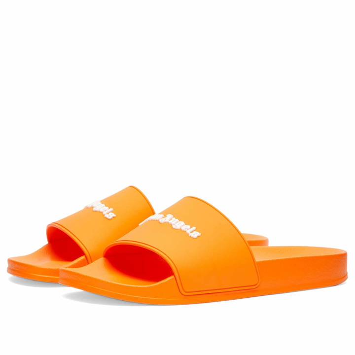 Photo: Palm Angels Men's Classic Logo Pool Slide in Orange