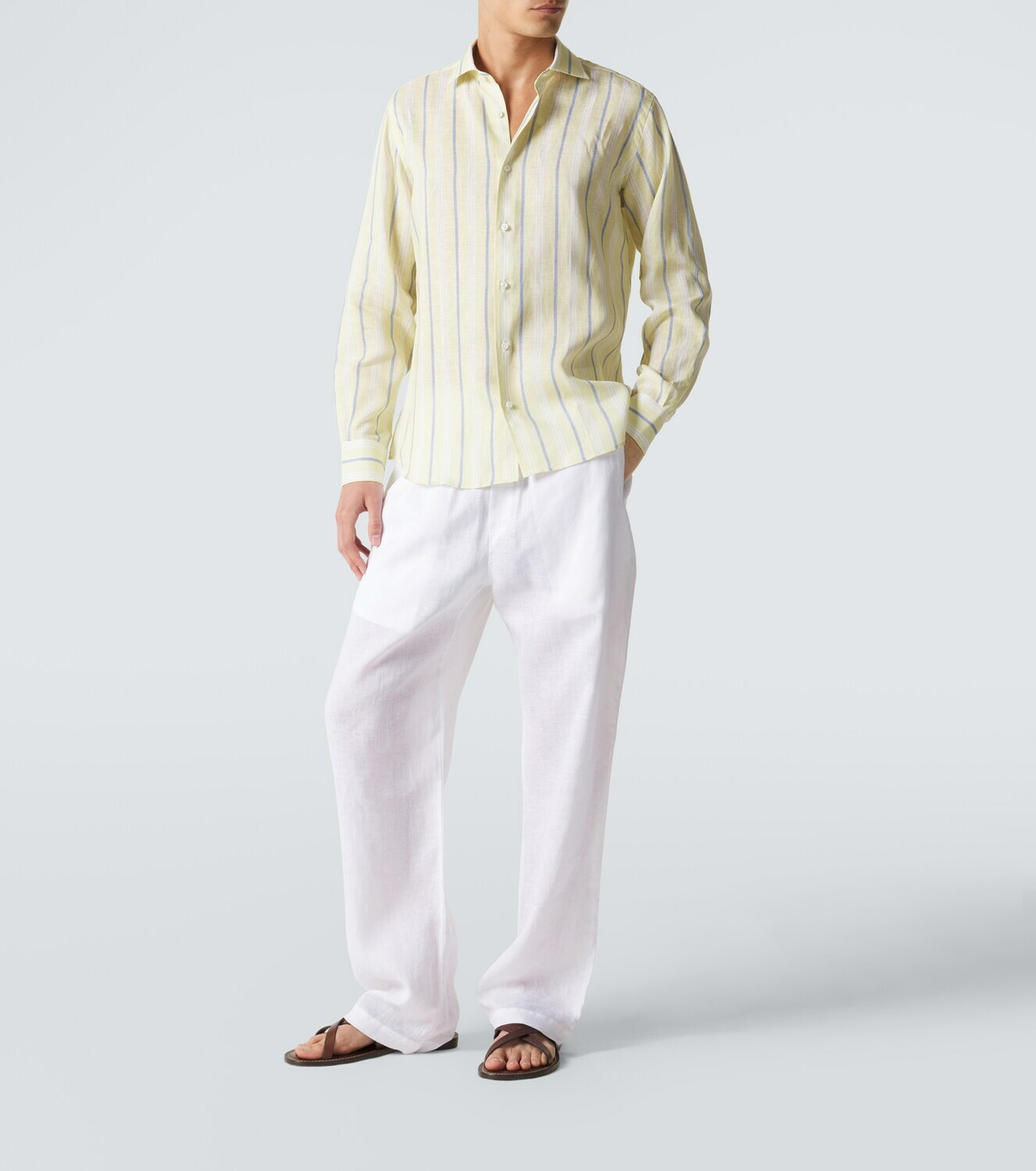 Fedeli Striped linen shirt