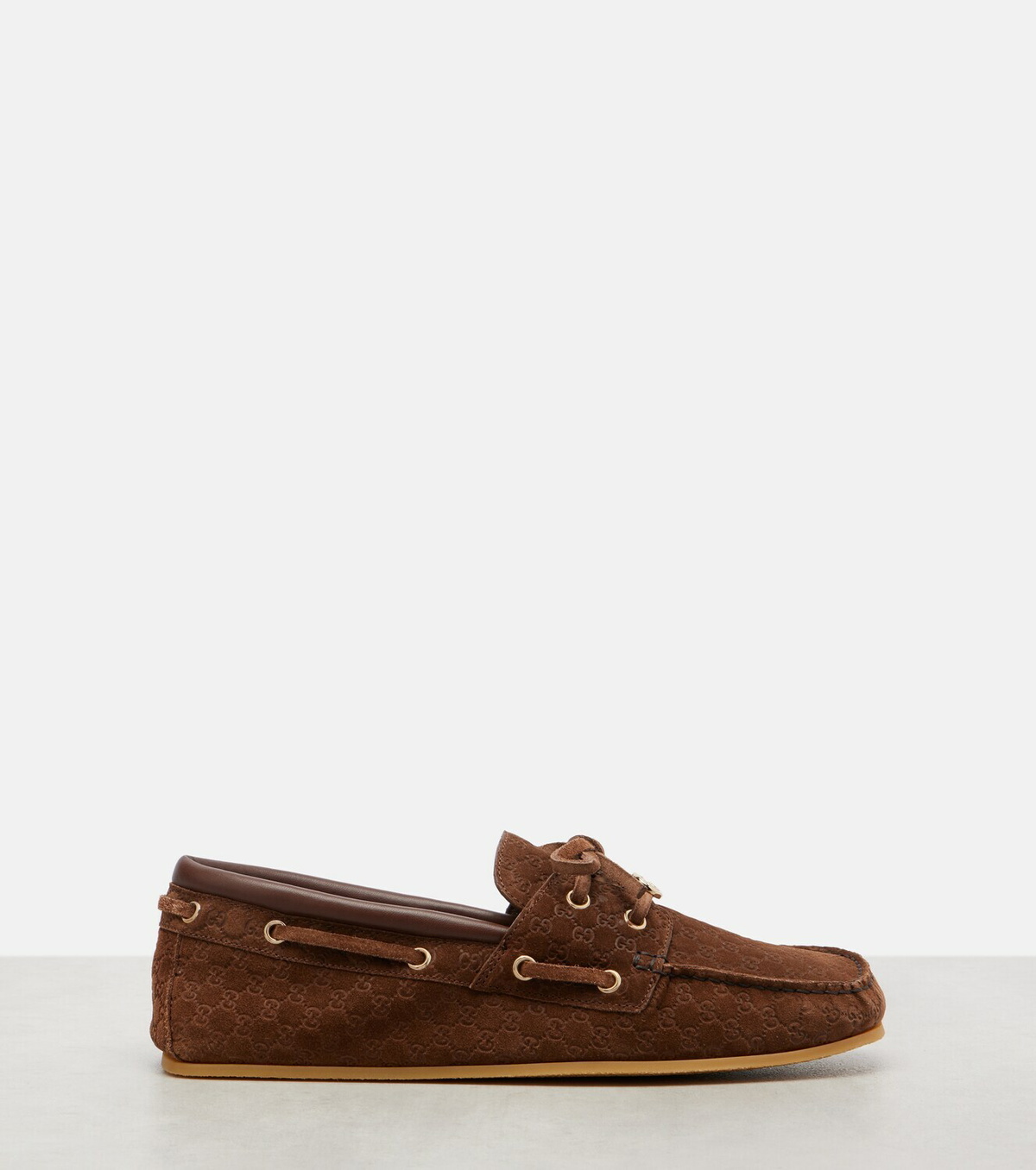 Gucci GG suede boat shoes