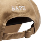 A Bathing Ape Men's One Point Panel Cap in Beige 