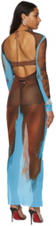 Jean Paul Gaultier Brown & Blue Tennis Suit Dress