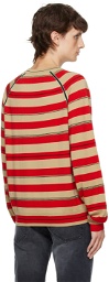 PS by Paul Smith Red & Beige Striped Sweater