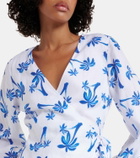 Heidi Klein Palm Beach printed linen wrap dress