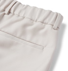 Fendi - Webbing-Trimmed Wool-Blend Twill Trousers - Neutrals