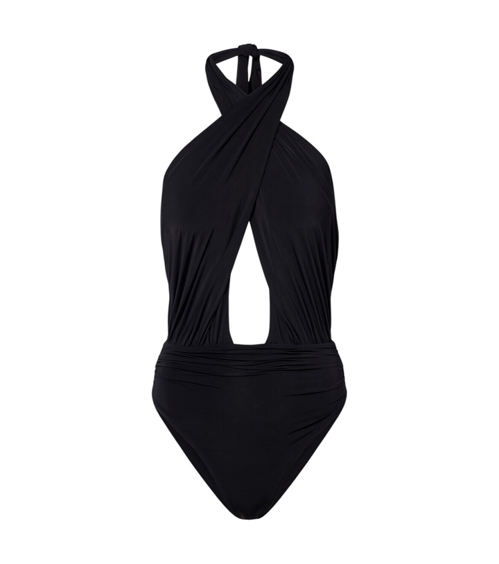 Photo: Balmain Cutout draped swimsuit