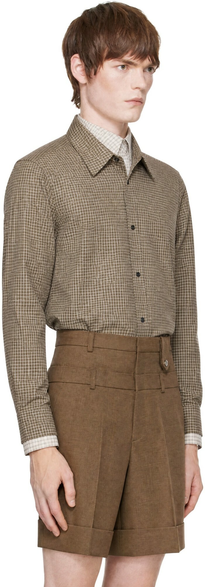 EGONlab Brown Layered Shirt