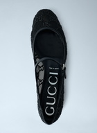 Gucci Embellished GG Ballerina Flats