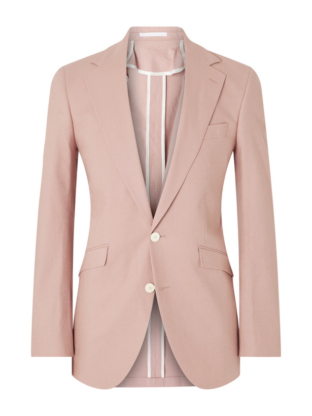 Photo: Favourbrook - Cooper Linen-Blend Suit Jacket - Pink