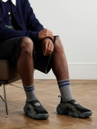 Oakley Factory - Flesh Jacquard-Knit, Suede and Mesh Slip-On Sneakers - Green