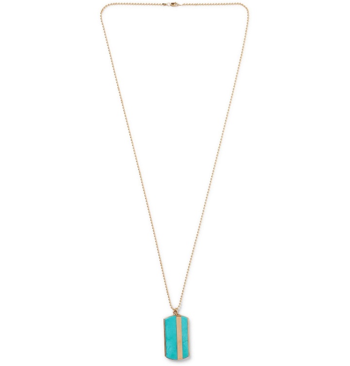 Photo: Peyote Bird - Turquoise and 14-Karat Gold-Filled Necklace - Gold