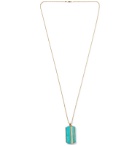 Peyote Bird - Turquoise and 14-Karat Gold-Filled Necklace - Gold