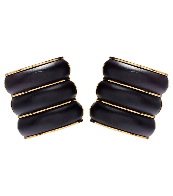 Photo: Alaïa Wood clip-on earrings