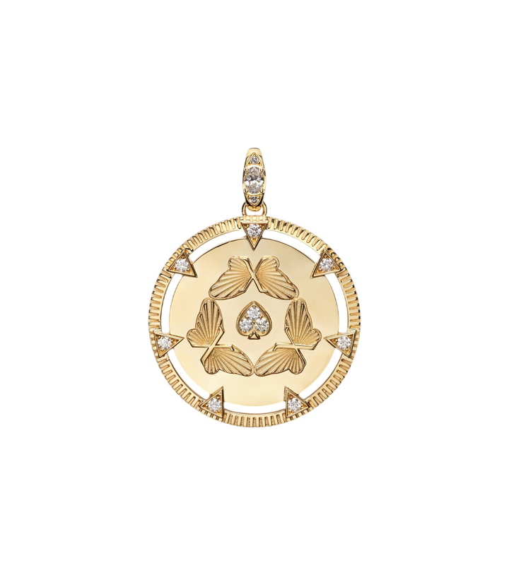Photo: FoundRae Reverie Oversized 18k gold pendant with diamonds