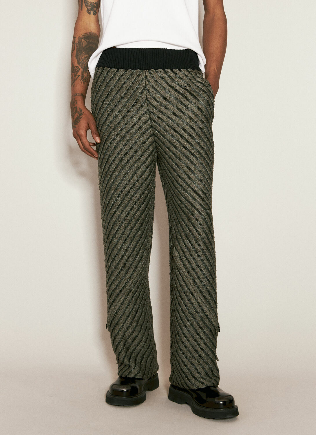 Isa Boulder Diagonal Knit Pants