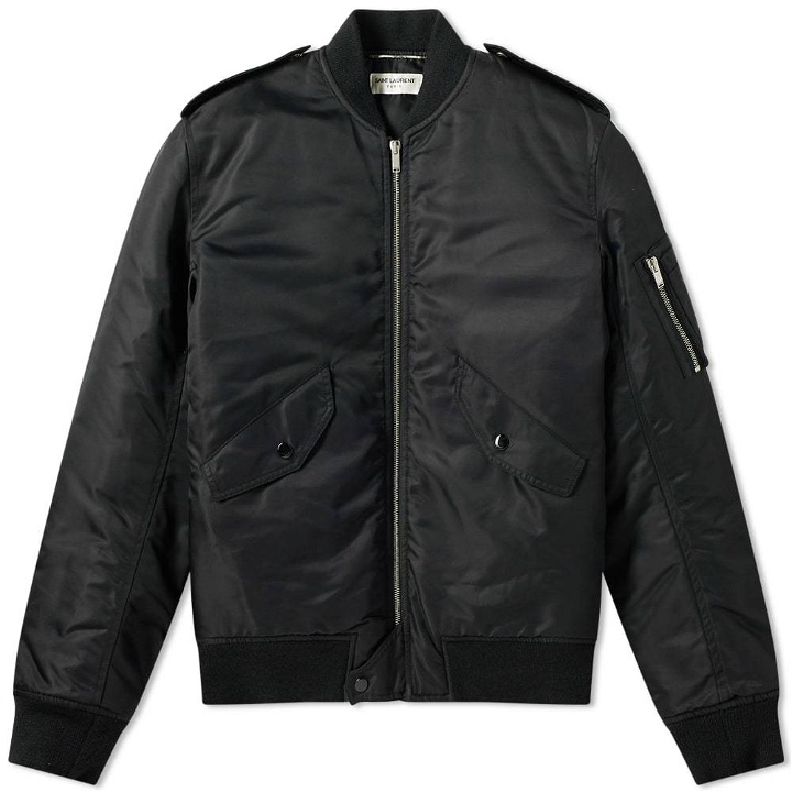 Photo: Saint Laurent Classic MA-1 Jacket Black