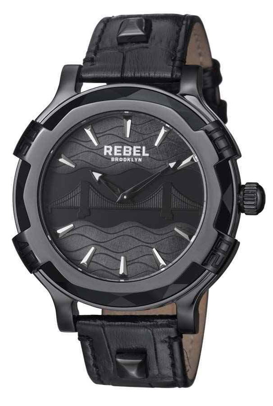 Photo: Rebel Brooklyn Bridge Black Dial Mens Watch RB102-6071
